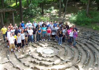 at the labyrinth garden